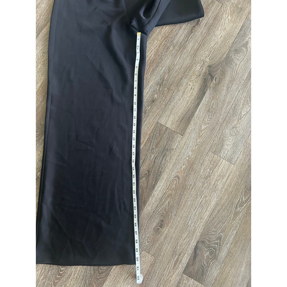 Rachel Roy Elegant Chic Wide-Leg Dress Pants Black, US Size 6 Silky Satin Formal - Picture 7 of 11